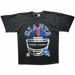 Vintage 90s New York Giants Riddell Football Big Helmet Shirt Single Stitch NFL
